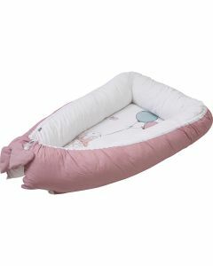 Bubaba Babynest - omkeerbaar - Verliefd Konijntje - Roze (95x60cm)