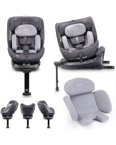 BabyGO autostoel Move 360 - Draaibare i-Size autostoel met isoFix - voor kinderen van 40-150cm - Grijs